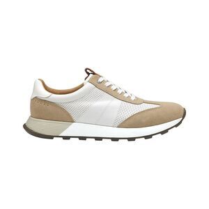 Johnston & Murphy White and Tan Sneakers